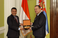 22 November 2021 National Assembly Speaker Ivica Dacic and the head of the Indonesian parliamentary delegation